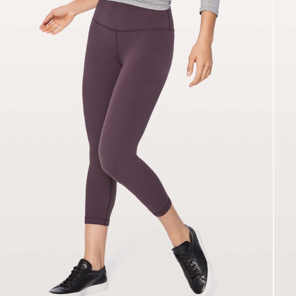 Lululemon‎ Align High Rise Crop Leggings Black Cherry Size 4